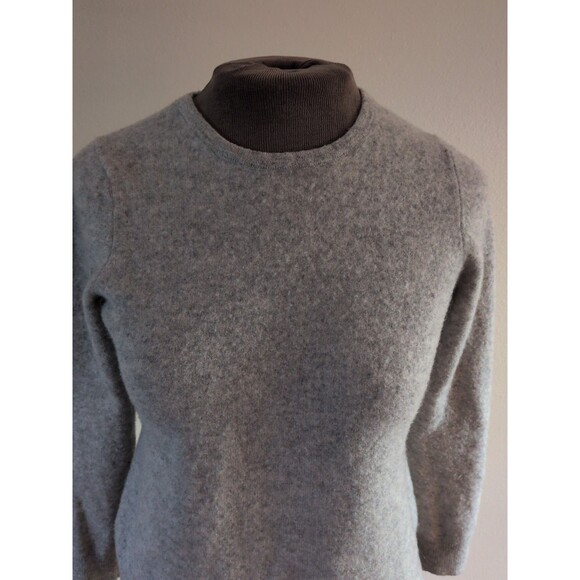 CHARTER CLUB 100% CASHMERE LUXURY CREW NECK SWEATER  MED FOG GRAY - Picture 5 of 9